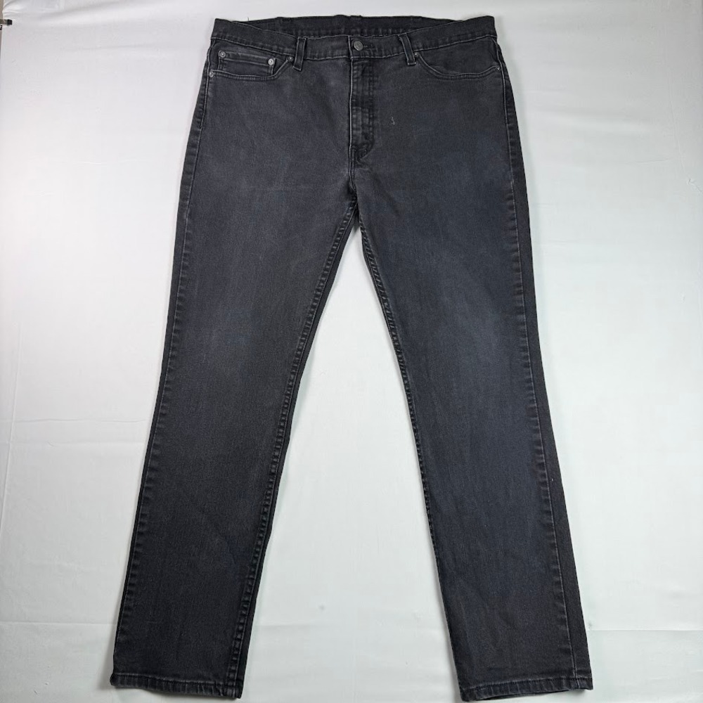 Levis 511 Slim Fit Jeans Mens 38x32 Faded Charcoal Black Stretch 04511-1907